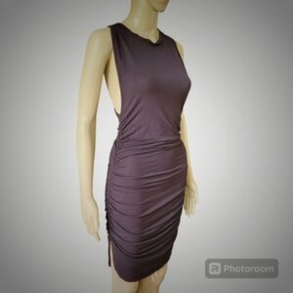 ❤️B2G1 NWOT Go Couture Rusched Racerback Bodycon Midi Dress Women's M❤️
